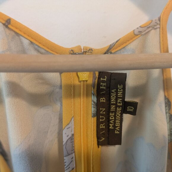 Anthropologie Varun Bahl Yellow Ruffled Floral Jumpsuit - Picture 10 of 10